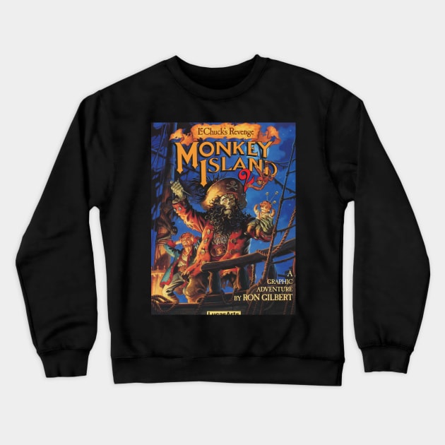 Monkey Island 2: Lechuck's Revenge [Text] Crewneck Sweatshirt by Zagreba